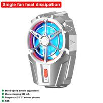 Mobiliojo telefono aušintuvas Dvigubas RGB aušinimo ventiliatoriaus telefono radiatorius, skirtas Xiaomi IPhone Cooler Heat Sink Žaidimo aušinimas Pubg Genshin Impact
