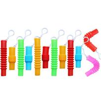 24 vnt. Mini Pop Tube Raktų pakabukai Fidget Sensoriniai Žaislai Didmeninė prekyba Fidget Pop Tubes Vakarėlio dovanėlės vaikams Streso malšinimas Nerimo raktų pakabukai Žaislai
