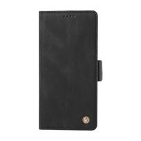 Nubuck PU odos kortelių lizdai, šoninis sagtis, piniginės telefono dėklas, skirtas Motorola Moto G53,G14,G32,G54,G84,G34,G04,G24,G04s,E14,Edge 40,Edge 50 Fusion... Motorola Edge 50 Ultra juoda