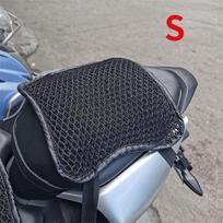 Motociklo sėdynės pagalvėlė 3D tinklelio motociklo sėdynės uždangalas, sėdimosios dalies apsaugos pagalvėlės, motociklo vasarinis vėsinantis sėdynės uždangalas S juoda
