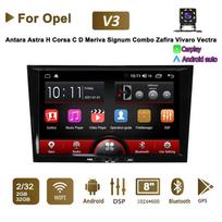 8 colių Android automobilinis radijas, skirtas Opel Astra H Vectra CD Corsa Antara Combo Vivaro Zafira Corsa 2 DIN Multimedia Carplay GPS 2+32GB 2+32GB juoda