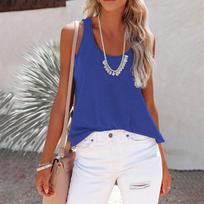 Fashionable Sexy Girls Summer Women's Clothing Foreign Trade Fashion Casual Women's Racer Vest XXXL