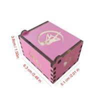 1pc Pink Music Box Wooden Antique Carved Hand Cranked Classic Theme Music for Birthday Christmas Gifts Family Decoration rožinė