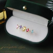 925 Sterling Silver Korean 5 Piece/Set Geometric Stud Earrings Women's Fashion Fashion Show Jewelry auksas