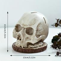 Skull Knife Block for Kitchen Storage,Knife Holder, Spooky Kitchen Decor for Halloween, Easter, Grey Decorative Fruit & Cutlery Organizer Skull Knife Holder
