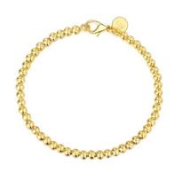 Lekani 100% 925 Solid Real Sterling Silver Fashion 4mm Beads Chain Bracelet 20cm For Teen Girls Lady Gift Women Fine Jewelry auksas
