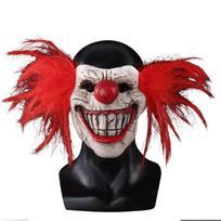 Twisted Metal Sweet Tooth Džokerio Kaukė Cosplay Kruvina Pusė Veido Klouno Latekso Kaukės Helovino Karnavalo Purimo Vakarėlio Kostiumo Rekvizitai balta
