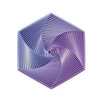 Frakcinis Fidget Šešiakampis Geometrinis Dizainas Vizualinė Iliuzija Pirštų Galų Žaislas Nešiojamas Nerimo Mažinimo Sensorinis Žaislas Namams Biurui