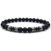 Paprasta mada vyriška apyrankė klasikinė 8 mm geometrinė hematito apyrankė vyrams žavesio papuošalas pulsera