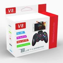V8 mobiliojo telefono žaidimų pultelis Išmanusis telefonas FPS žaidimai Belaidis Android žaidimų valdiklis, skirtas PUBG 15*10.5*5.4cm juoda/raudona