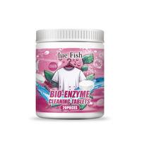 JUE FISH Bio-enziminės valymo tabletės Drabužių riebalų valiklis Drabužių prakaito dėmių valiklis Skalbinių balinimo priemonė Audinių drabužių putojanti tabletė 20pcs