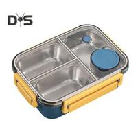 850 ml pietų dėžutė nerūdijančio plieno Bento dėžutė suaugusiems Neperšlampama sukraunama priešpiečių talpykla su padalintais skyreliais Lengva nešiotis patiekalo ruošimo indelis žalia