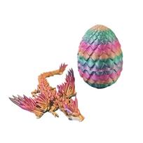 Paslaptingas drakonas su kiaušiniu, 3D spausdintas drakonas su kiaušiniu, visiškai lankstus drakonas su kiaušiniais, 3D spausdintas dovanų žaislas One Size