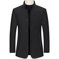 Spring and Autumn Men's Stand-up Collar Casual Jacket Middle-aged Top Business Slim Men's Jacket XL juoda