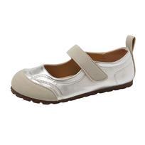 Fashion Women  Flats Mary Jane Canvas Sandals Spring Summer Walking Shoes Designer Flat Casual Matching Color Board Shoes Zapatos Mujer 35 sidabras