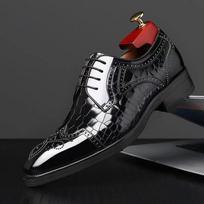 Madingi Nauji Klasikiniai Krokodilo Odos Oxfords Vyriški Batai Pavasariniai Laisvalaikio Batai Vyrui Tinka Vestuvių Šventei Britiški Vyriški Avalynė Vyriški Lygūs Batai Zapatos 38 juoda
