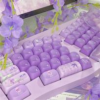 Violetinė MOA Vynmedžio Maža PBT Klavišų Gaubtelių Rinkinys, skirtas MX Cherry ir Gateron Jungiklių Mechaninėms Klaviatūroms. MOA Keycaps
