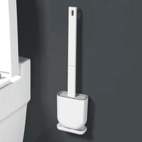 Silicone Brush Head Toilet Brush Leak-Proof Base Convenient Sanitary Brush Head Storage Cover Toilet Cleaning Wall-Mounted balta