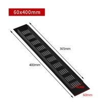 60 mm aliuminio stačiakampė spintos ventiliacijos grotelė