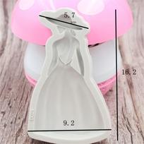 Silikono formos 4 Styles Fashion Girl fondant formant tortų dekoravimo įrankiai šokolado formelės Kepimo įrankiai