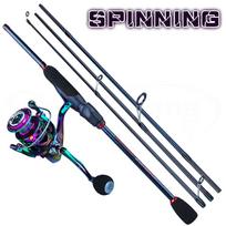 SOUGAYILANG meškerės kombinacijos 5 sekcijų spiningo užmetimas meškerės kotas Baitcasting spiningo meškerės ritė, kelionės reikmenys Rod 1.8m-1000 Series įvairiaspalvis