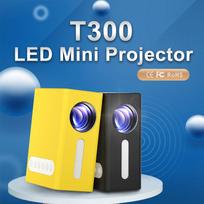 Vivicine naujas T300 LED mini projektorius 320x240 pikselių Palaiko 1080P HDMI suderinamą USB garso nešiojamąjį namų medijos vaizdo grotuvą geltona