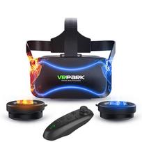 3D VR akiniai Virtualios realybės ausinės Žemųjų dažnių stereo erdvinio garso ausinės Žaidimai Filmas VR ausinės platus kampas, skirtas 4,5–6,7 colio išmaniesiems telefonams Nuotolinis žaidimų pultelis