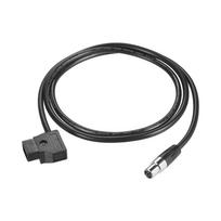 D-Tap Male to (Skardinė) MINI XLR 4 kontaktų kabelis Tiesus laidas 100 cm kabelis juoda