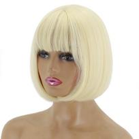 LISI HAIR Moteriški rožiniai plaukai su kirpčiukais Sintetinis Cosplay Rožinis perukas iki pečių Tiesus Bob Žalia violetinė blondinė Helovino perukas