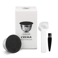[i Cafilas][HR-104] Daugkartinio naudojimo kavos kapsulės kapsulės kavos filtrai, nerūdijančio plieno kremo gaminimo puodeliai, tamper spaustukas, skirtas Dolce Gusto LUMIO Machine EDG, Mini Me 1 Capsule sidabras