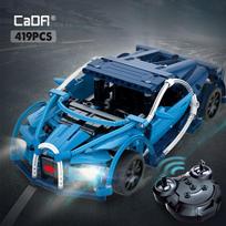 Cada 419PCS RC Blue sportiniai lenktyniniai automobiliai „pasidaryk pats“ modelio statybiniai blokai miesto techninio nuotolinio valdymo transporto priemonių žaislams vaikams Without Box
