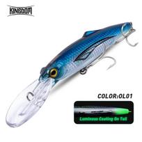Kingdom Kingpro OM145/160 Minnow vobleriai velkamiesiems 74g dideli dirbtiniai plūduriuojantys žūklės masalai, skirti jūrinės žvejybos masalams 74g-OL01