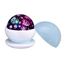 Spalvingi LED Magics Ball projektoriaus šviesa, pasukama naktinė lemputė su gyvūnais / žvaigždžių raštais mėlyna