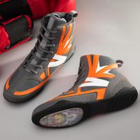 35-46 Unisex bokso batai Aukšti odiniai tinkleliai kvėpuojantys kovos bokso batai Koviniai treniruočių batai Motociklo batai Jaunimo bokso batai 40 oranžinė/pilka spalva