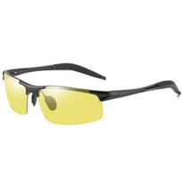 AORON Fashion Design aliuminio magnio rėmeliai naktinio matymo fotochrominiai poliarizuoti saulės akiniai lauko apsaugai nuo akinimo UV400 vairavimo žvejybos akiniai juoda