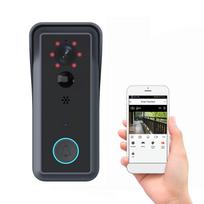 WiFi vaizdo durų skambučio kamera belaidė 1080p HD kamera 2 krypčių garso judesio aptikimo infraraudonųjų spindulių naktis juoda