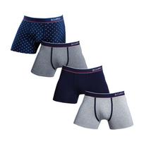 BONITOS 4vnt Spausdinti Bokseriai Vyrams Apatiniai Sexy Cotton Vyriškos kelnaitės Didelio dydžio apatinių prekių ženklai M