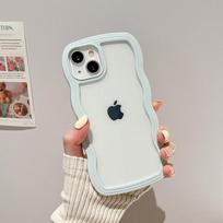 Mielas Korėja 2in1 Bangos Skaidrus Minkštas dėklas iPhone 11 14 13 12 Pro Max Xr X Xsmax 7 8 Se 2020 2022 Skaidrus Atsparus smūgiams Galinis dangtelis For iPhone 14Pro Max rožinė