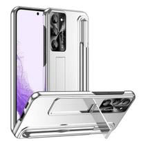 With S Pen Design Kickstand Phone Case For Samsung Galaxy S23 Ultra S23 Plus S23ultra S 23 5g Lens Protection Back Cover for Galaxy S23 ultra sidabras