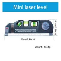 Tiksli daugiafunkcė lazerio lygio horizontali vertikalioji lazerio spindulio matavimo juosta, interjero dizainas Mini laser level juoda