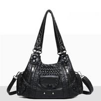 Bag Female Fashion Soft Leather Single Shoulder Crossbody Bag Large Capacity Bag Retro Leisure Bag one size juoda