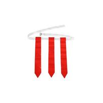 Flag Futbolo Rinkinys Flag Futbolo Apranga Dvigubo D Sagties Dizainas Žaidėjas Vėliava Futbolo Diržai ir Vėliavos Vaikams Jaunimo ar Suaugusiųjų žaidėjų treniruotės 1PCS raudona