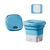 Camping sulankstoma skalbimo mašina Maža nešiojama apatinių kojinių skalbyklė sky blue