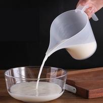 1000 ml Didelio piltuvo ąsočio permatomas Easy Pour matavimo puodelis su ilgu snapeliu plastikinis matavimo puodelis Virtuviniai kepimo įrankiai 1pc plastic funnel pitcher