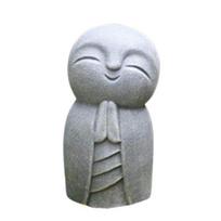 Statula Dekoratyvinė patvari Budos skulptūra Dervos pilka Little Jizo, skirta lauke