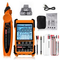 KKNOON K618 500M delninis nešiojamas kabelio testeris su LCD ekrano analogais skaitmeninės paieškos POE testas oranžinė