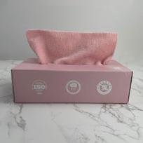 20pcs/box Disposable Dishwashing Towel Removable Dishcloth Reusable Absorbent Microfiber Kitchen Dishcloth Scouring Pad Lazy Rag rožinė