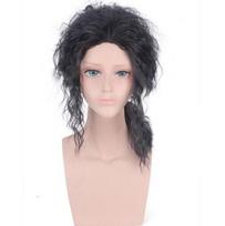 50 CM anime Michael Jackson juodas garbanotas perukas Cosplay kostiumas, karščiui atsparus sintetiniai plaukai, vyriški moteriški Cosplay perukai 47-50cm juoda