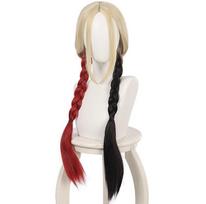 Anime Long Braid Red Black Twist Cosplay Movice Women Girl's Hallowee Costume Wigs Cosplay Costumes Wig One Size smėlis