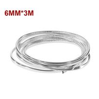 Oslamp 3M 6mm 3metrų automobilio chromo dekoro juostelės lipdukas Sidabrinis automatinio stiliaus formavimo apdailos juostelės kėbulo lango išorė Silver 3m